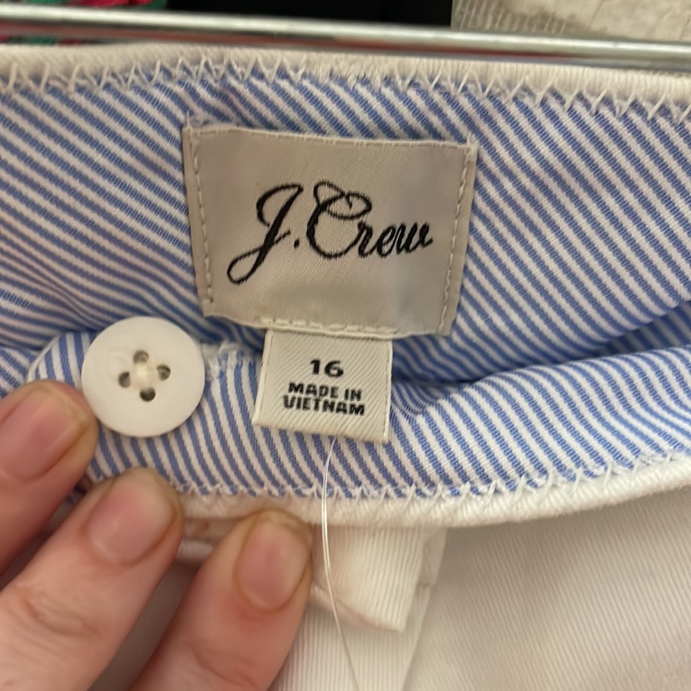 NWT J. Crew White 4" Stretch Chino Shorts Size 16 - Picture 6 of 6